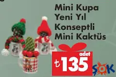 MİNİ KUPA YENİ YIL KONSEPTLİ MİNİ KAKTÜS fiyat ve kampanya bilgisi